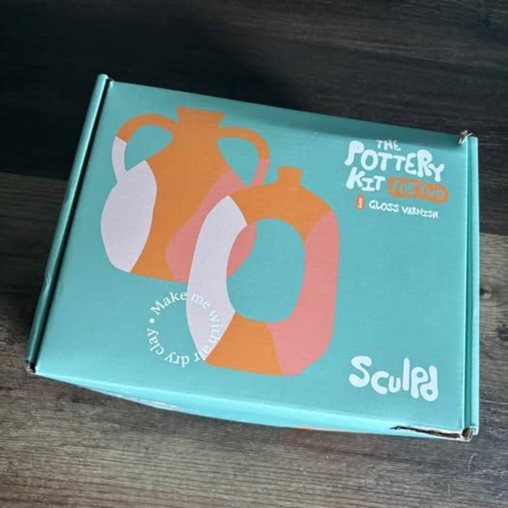 Sculpd The Pottery Kit For Two Air Dry Clay Gloss Varnish